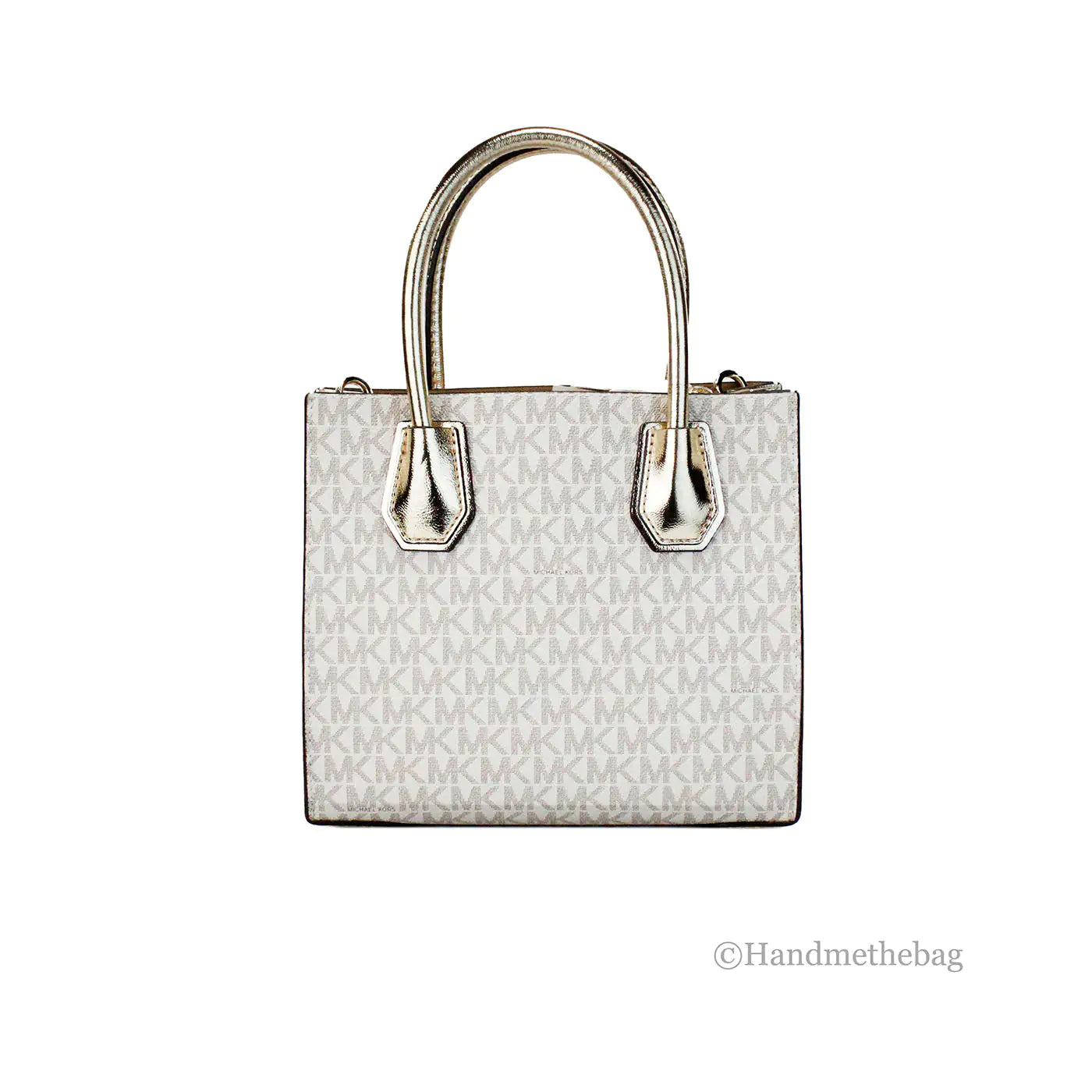 Michael Kors Mercer Medium Pale Gold Messenger Crossbody Bag